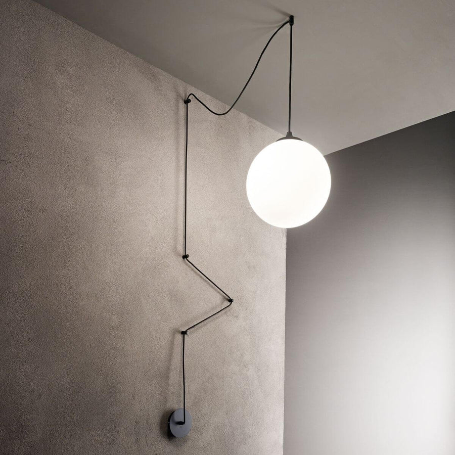 Suspension BOA noire, verre