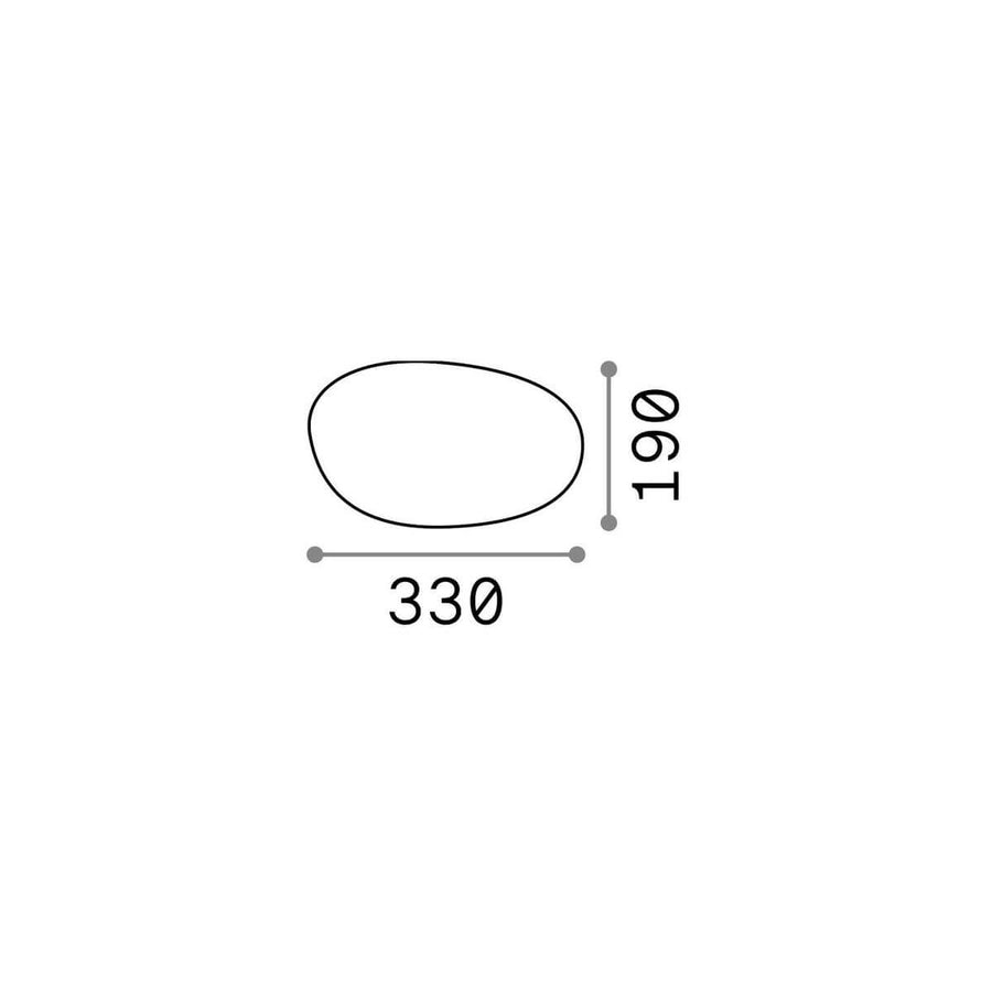 Lampadaire extérieur Sasso blanc, L 25 cm