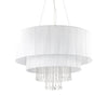 Suspension Opera 10 lumières blanche, cristal