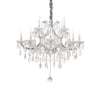 Suspension Napoleon 12 lumières chromée, cristal