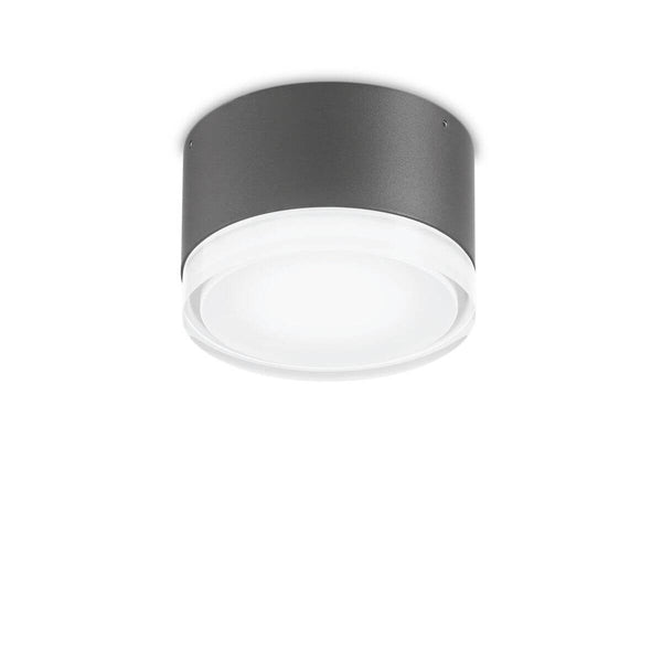 Plafonnier extérieur Urano anthracite, Ø 12 cm