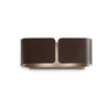Applique murale Clip 2 lumières marron, L 9 cm