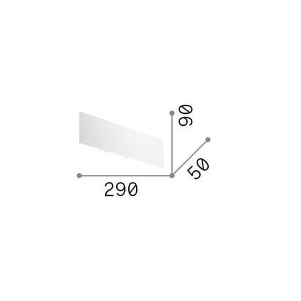Applique murale ZIG ZAG noire, L 9 cm