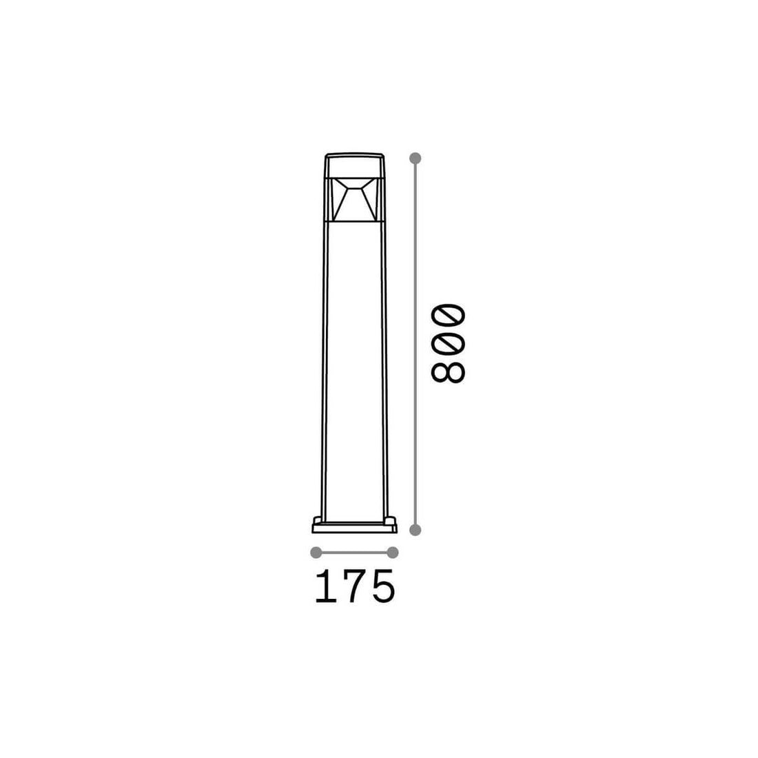 Lampadaire extérieur Cosmo gris
