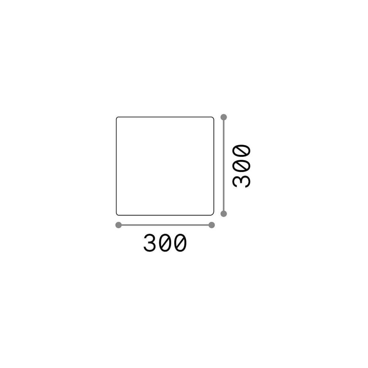 Lampadaire extérieur Luna blanc, L 30 cm