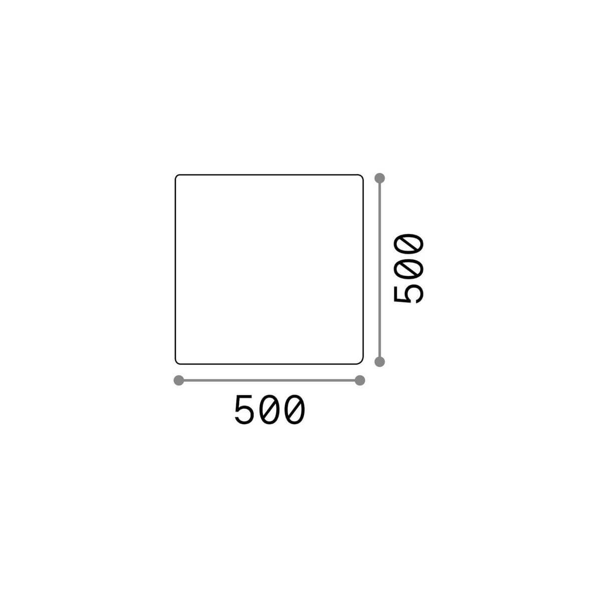 Lampadaire extérieur Luna blanc, L 50 cm