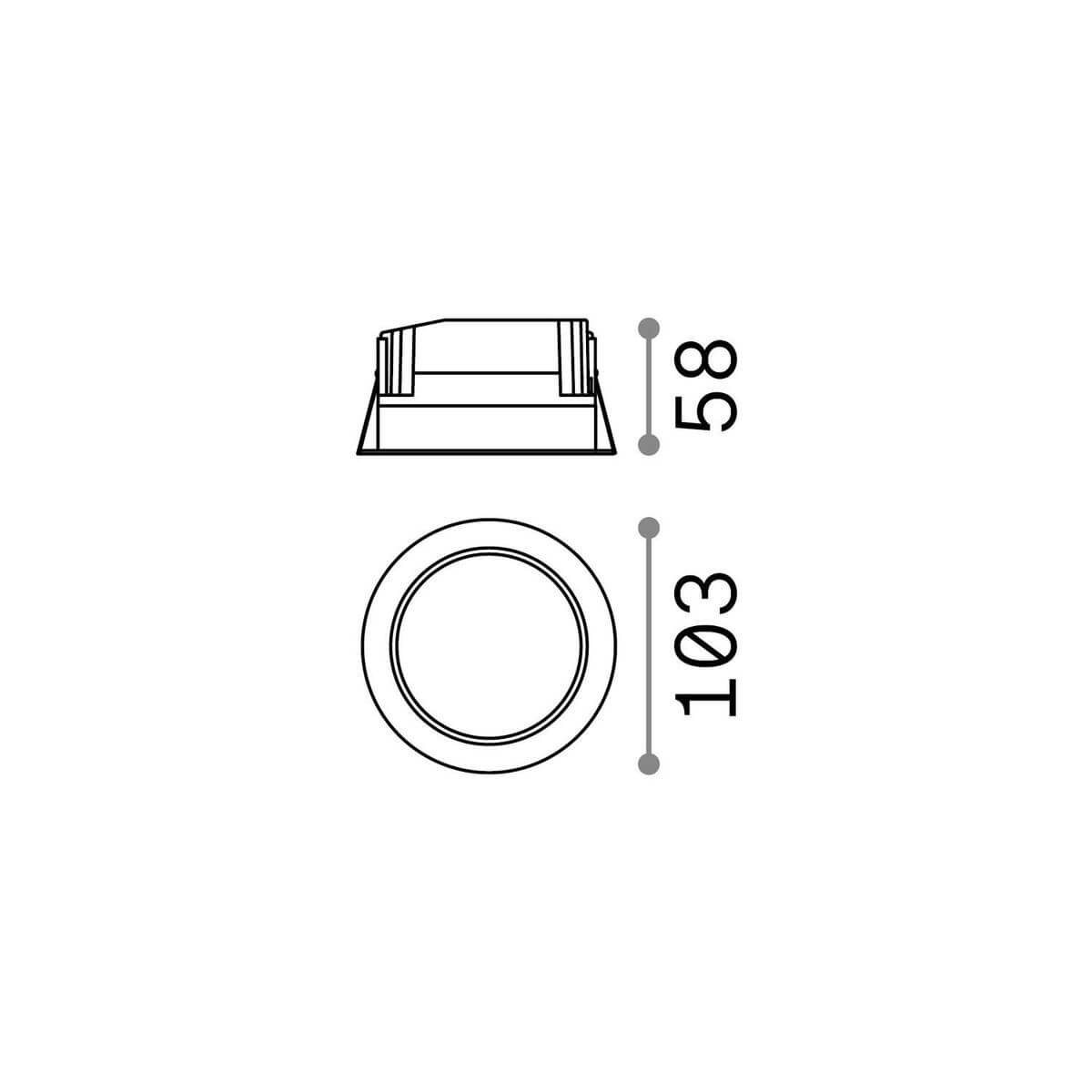 Spot encastrable Basic blanc, Ø 10,3 cm (193458)
