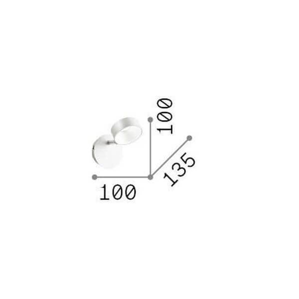 Applique murale OBY blanche, L 10 cm