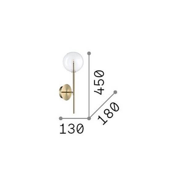 Applique murale Equinoxe laiton, verre