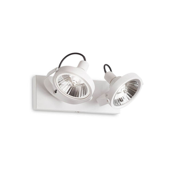 Plafonnier Glim 2 lumières blanc