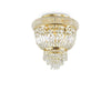 Plafonnier Dubai 3 lumières laiton, cristal