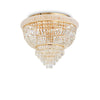 Plafonnier Dubai 6 lumières laiton, cristal