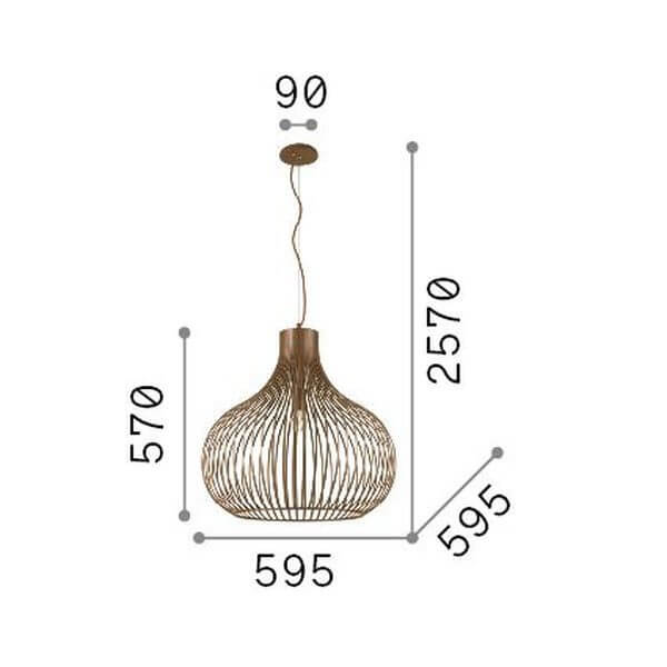 Suspension Onion marron, Ø 59,5 cm