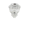 Plafonnier Dubai 3 lumières chromé, cristal