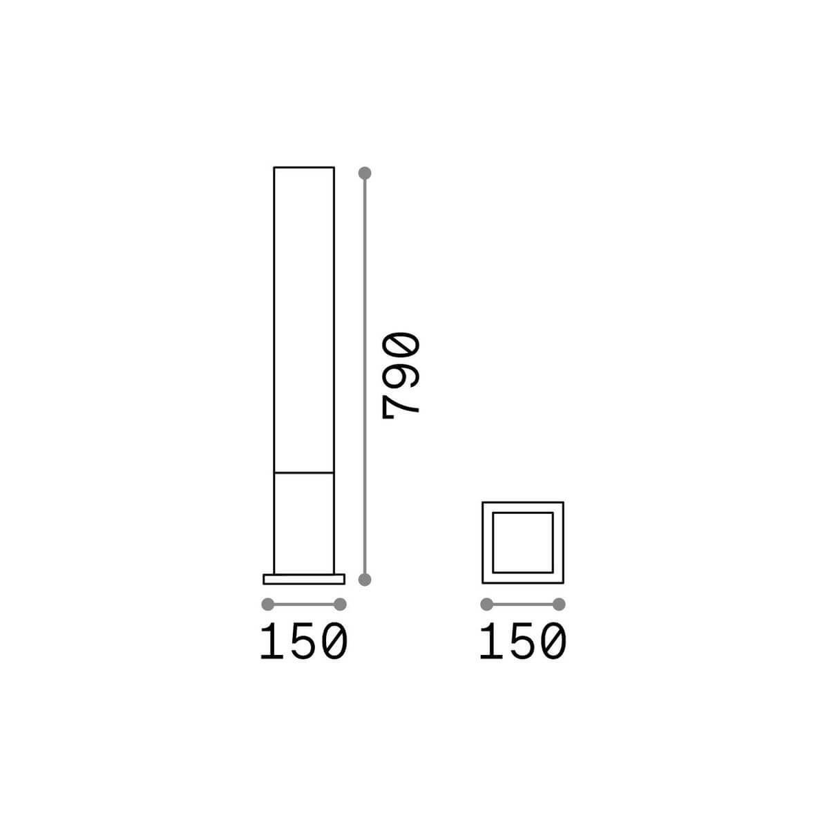 Lampadaire extérieur EDO Outdoor marron, L 15 cm