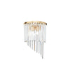 Applique murale Carlton 3 lumières dorée, cristal