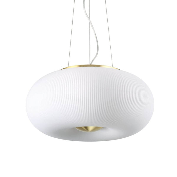 Suspension Arizona 3 lumières blanche, verre