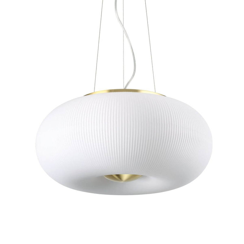Suspension Arizona 3 lumières blanche, verre