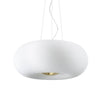 Suspension Arizona 5 lumières blanche, verre