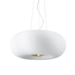 Suspension Arizona 5 lumières blanche, verre