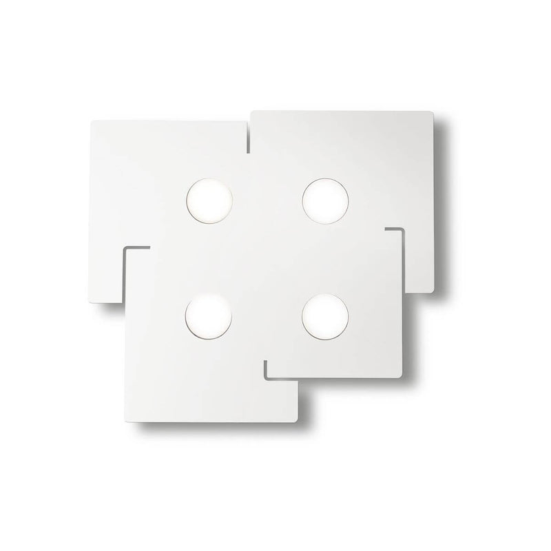 Plafonnier Totem 4 lumières blanc