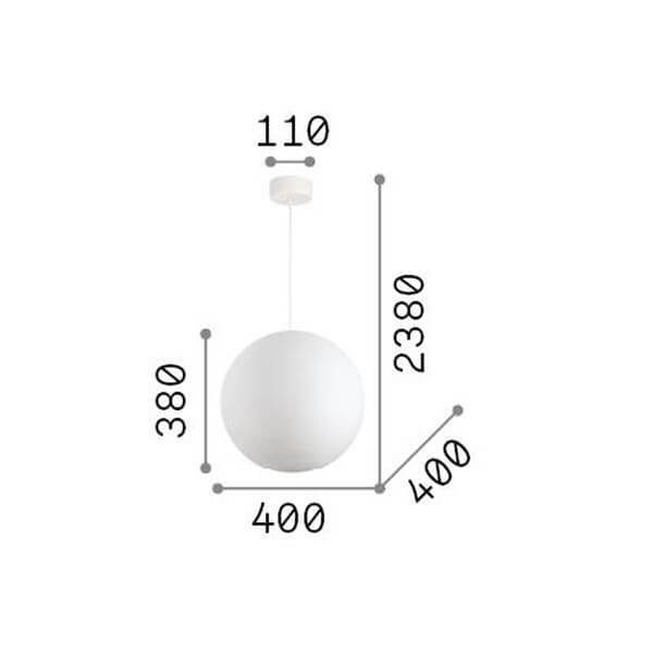 Suspension Carta blanche, Ø 40 cm
