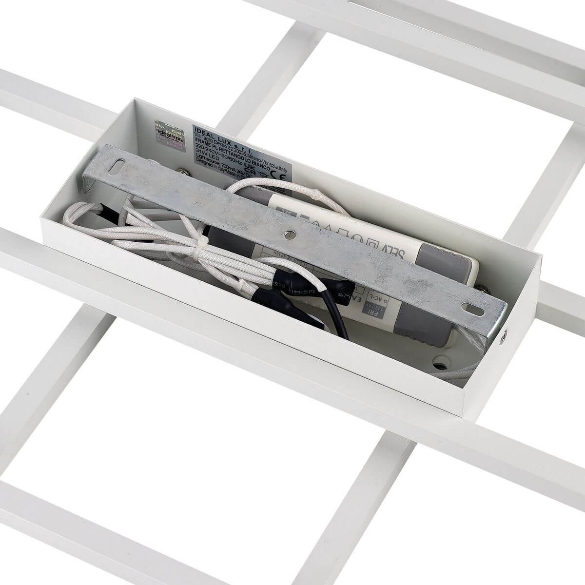 Plafonnier Frame blanc, L 62,5 cm