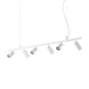 Suspension Dynamite 6 lumières blanche