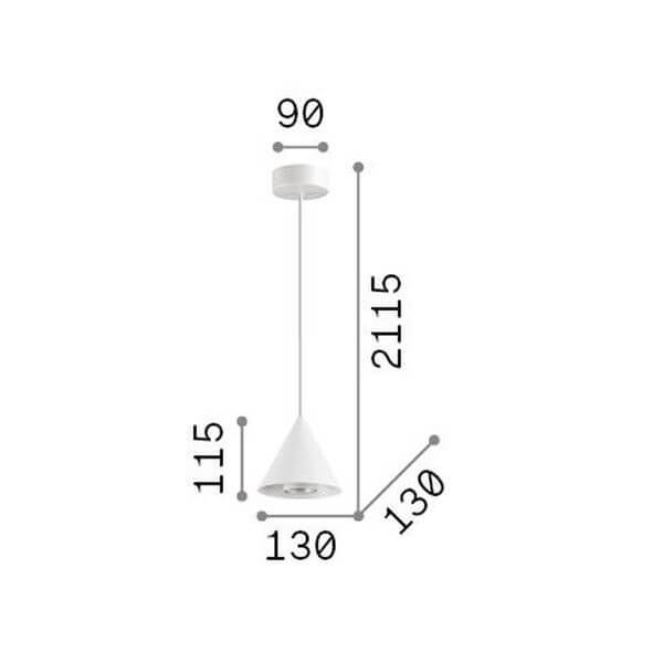 Suspension A-line blanche, Ø 13 cm