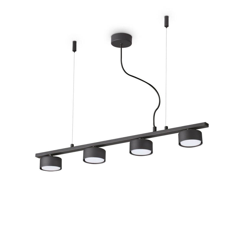 Suspension Minor 4 lumières noire