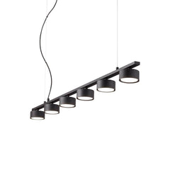 Suspension Minor 6 lumières noire