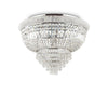 Plafonnier Dubai 24 lumières chromé, cristal