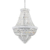 Suspension Dubai 24 lumières chromée, cristal