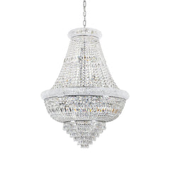 Suspension Dubai 24 lumières chromée, cristal