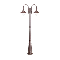 Lampadaire extérieur Cima 2 lumières marron