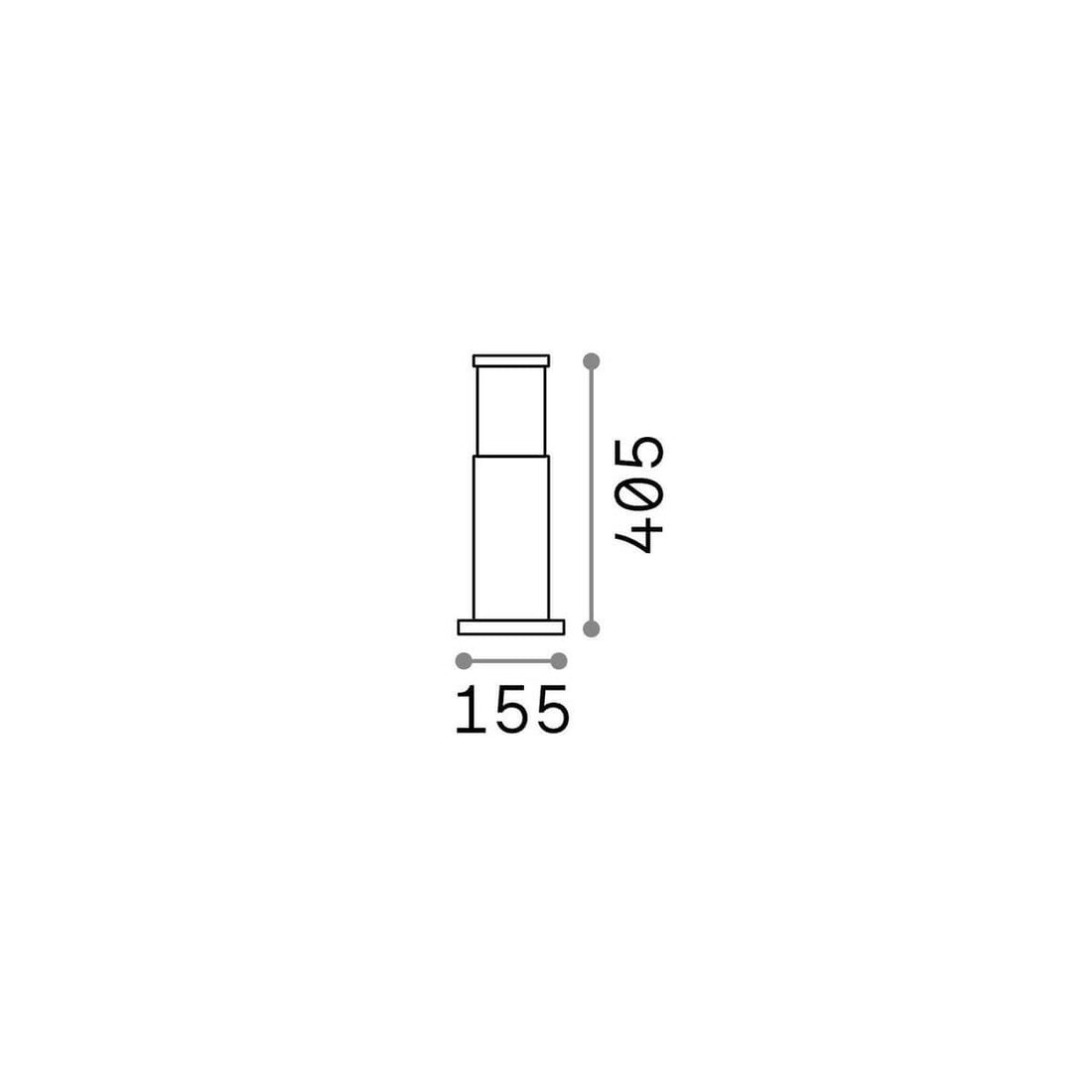 Lampadaire extérieur Tronco gris, H 15,8 cm