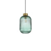 Suspension Mint verte, verre, H 23,5 cm