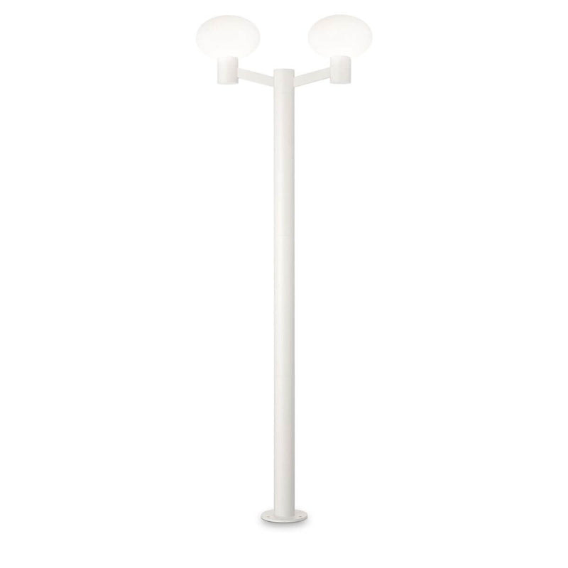 Lampadaire extérieur Clio 2 lumières blanc