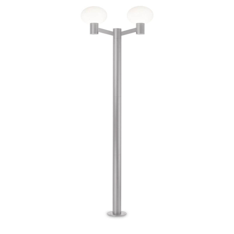 Lampadaire extérieur Clio 2 lumières gris
