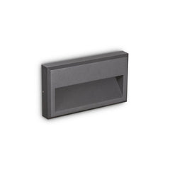 Applique extérieure Febe anthracite, verre, L 13 cm