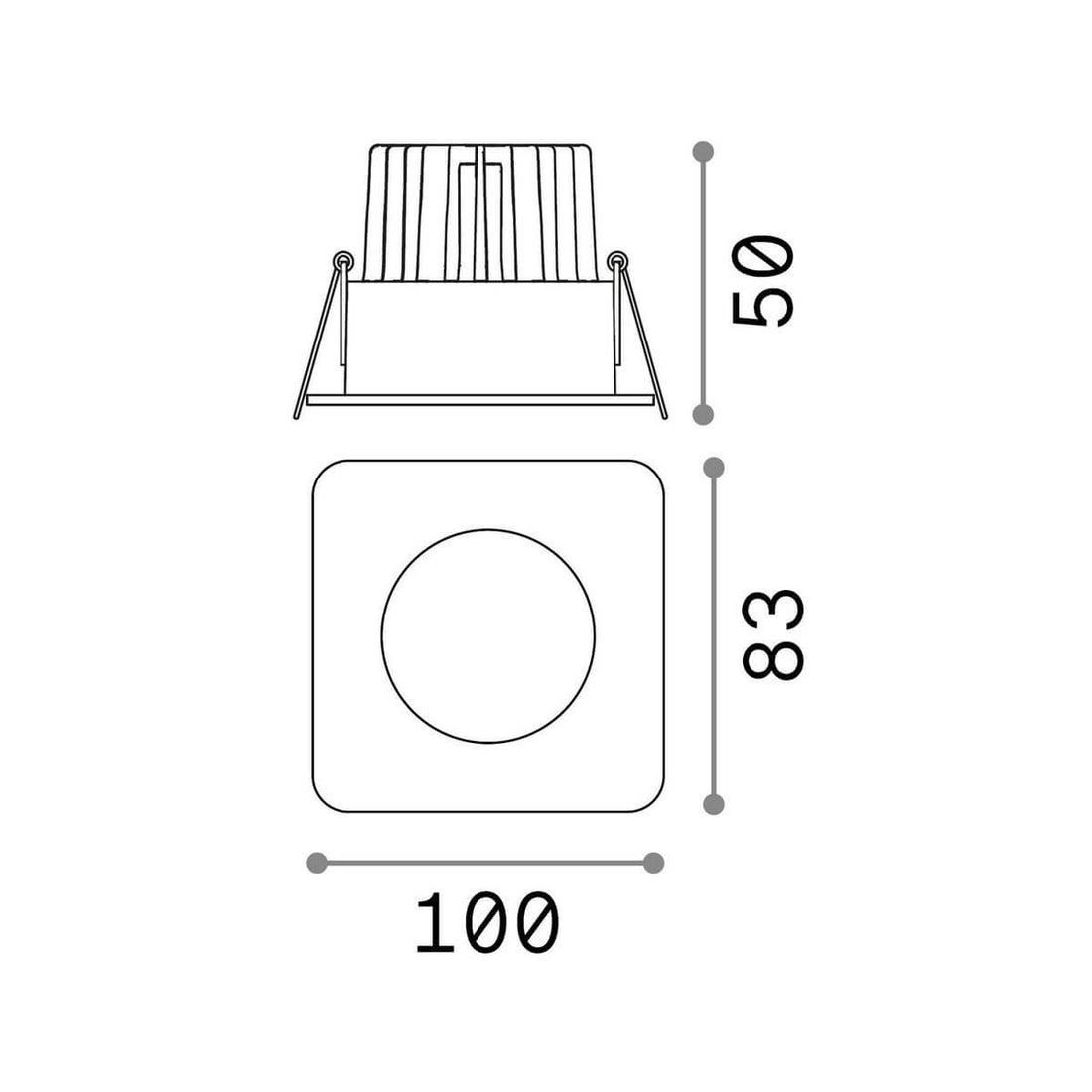 Spot encastrable Room-65 blanc, L 8,3 cm
