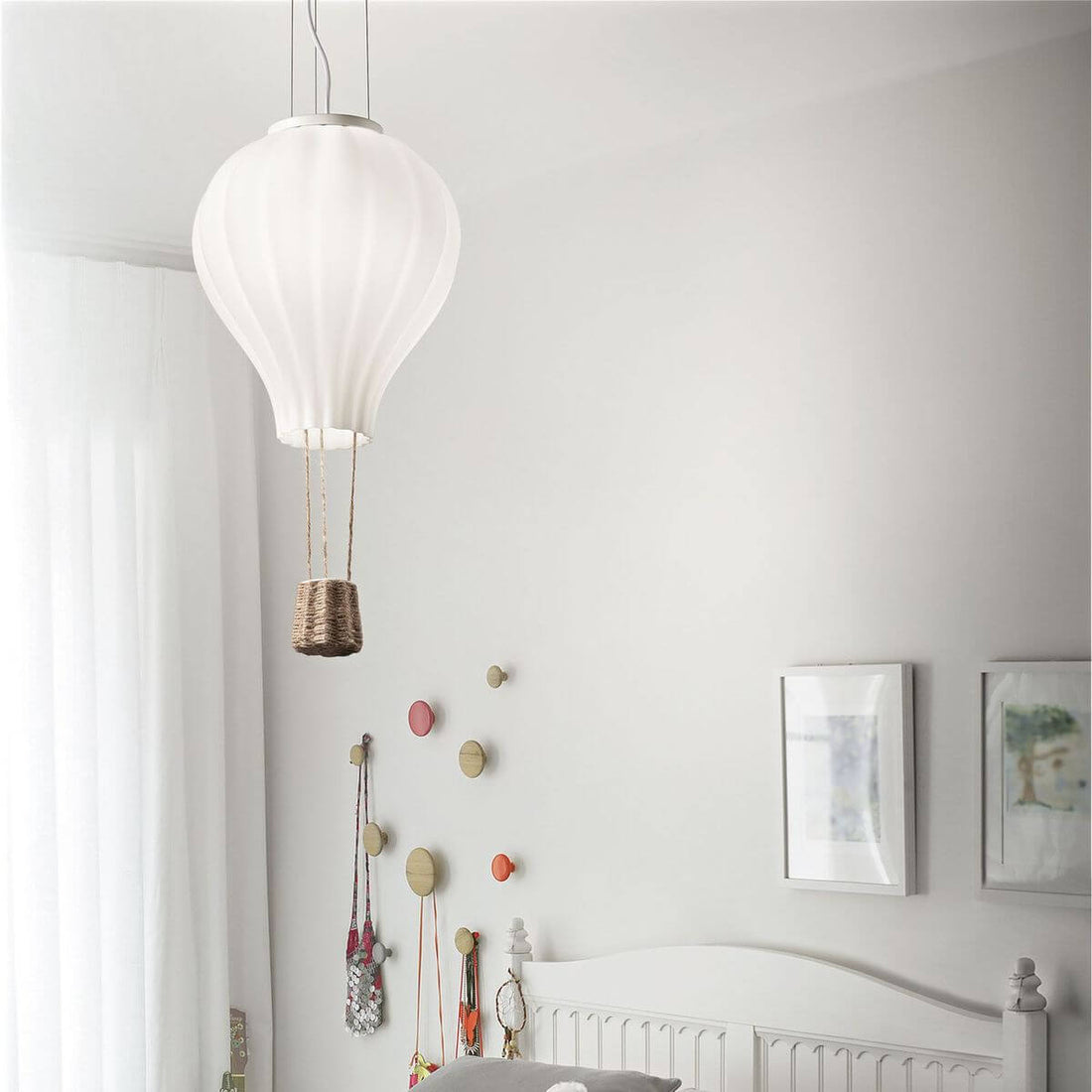 Suspension Dream BIG blanche, verre, H 73 cm