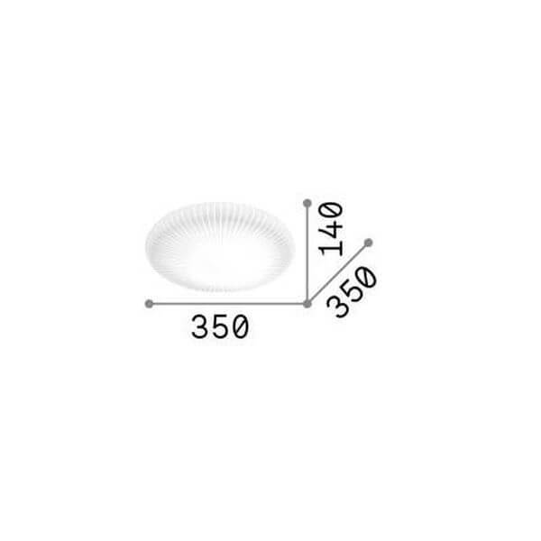 Plafonnier Atrium blanc, verre, Ø 35 cm