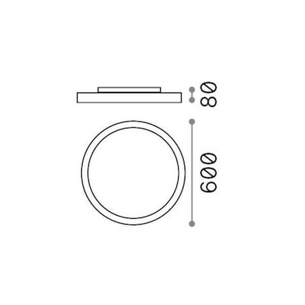 Plafonnier extérieur FLY blanc, Ø 60 cm (270302)