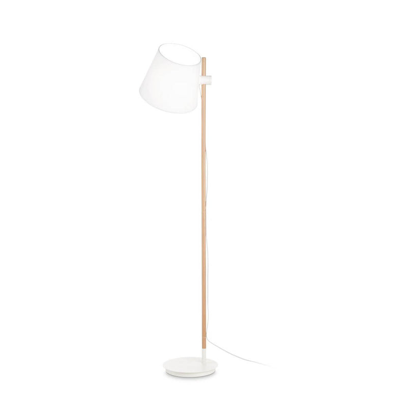 Lampadaire Axel blanc, bois