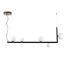Suspension Birds 5 lumières noire, verre