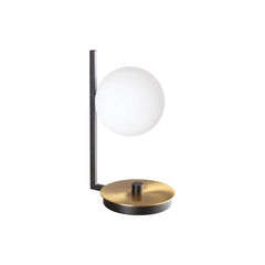 Lampe à poser Birds noire, verre