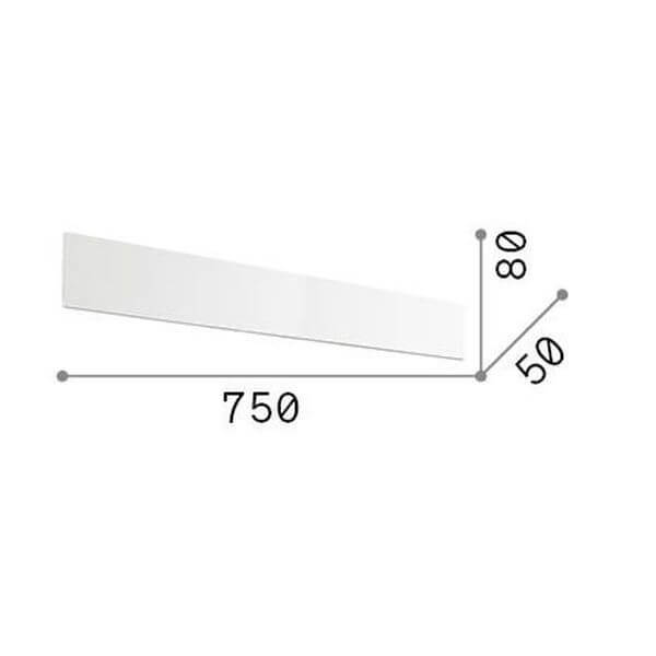 Applique murale ZIG ZAG noire, L 75 cm