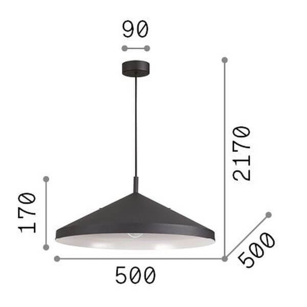 Suspension Yurta noire, Ø 50 cm