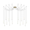 Suspension Lucciola laiton, verre